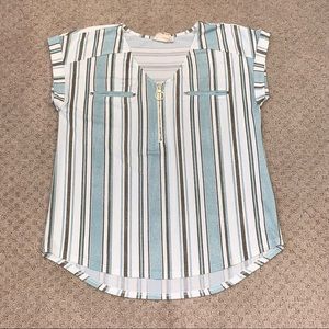 Flower & Feather striped top size Medium